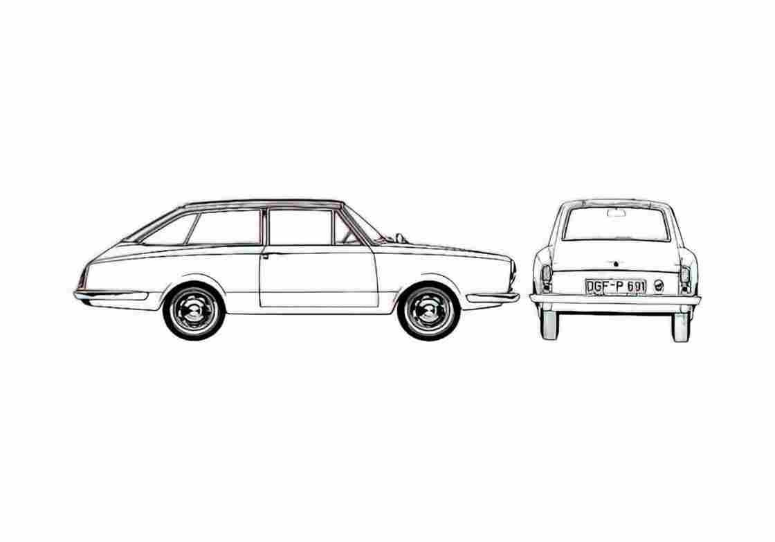 Blueprint Other Glas 1304CL Wagon 1966 A4 Photo Print