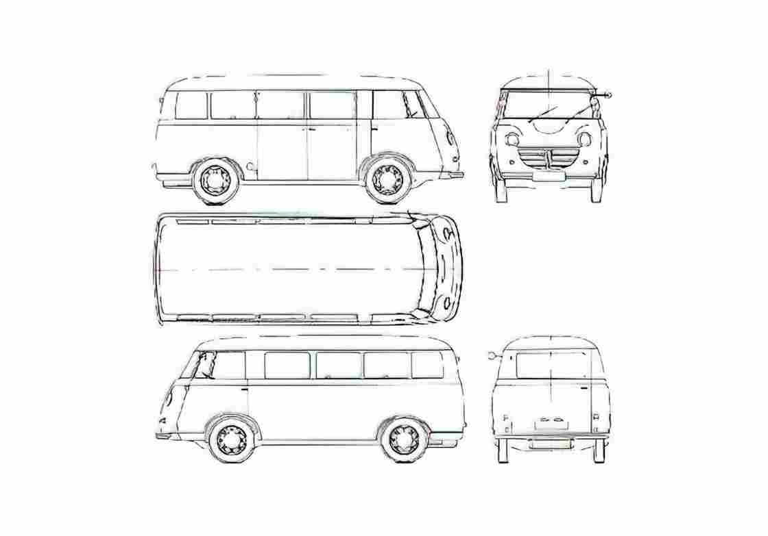 Blueprint Other Goliath Express Kombi Van 1955 A4 Photo Print