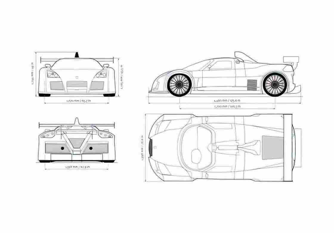 Blueprint Other Gumplert Apollo Coupe 2005 A4 Photo Print