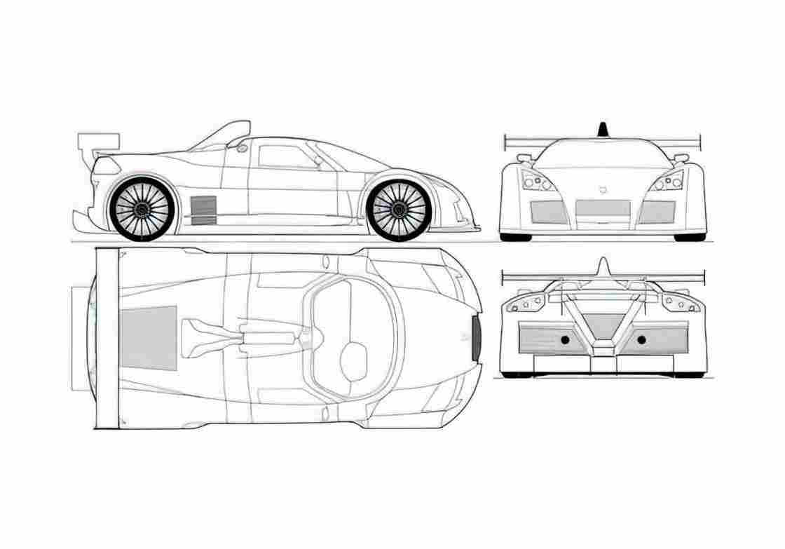 Blueprint Other Gumplert Apollo Coupe 2009 A4 Photo Print