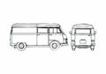 Blueprint Other Hanomag F20 Van 1967 A4 Photo Print
