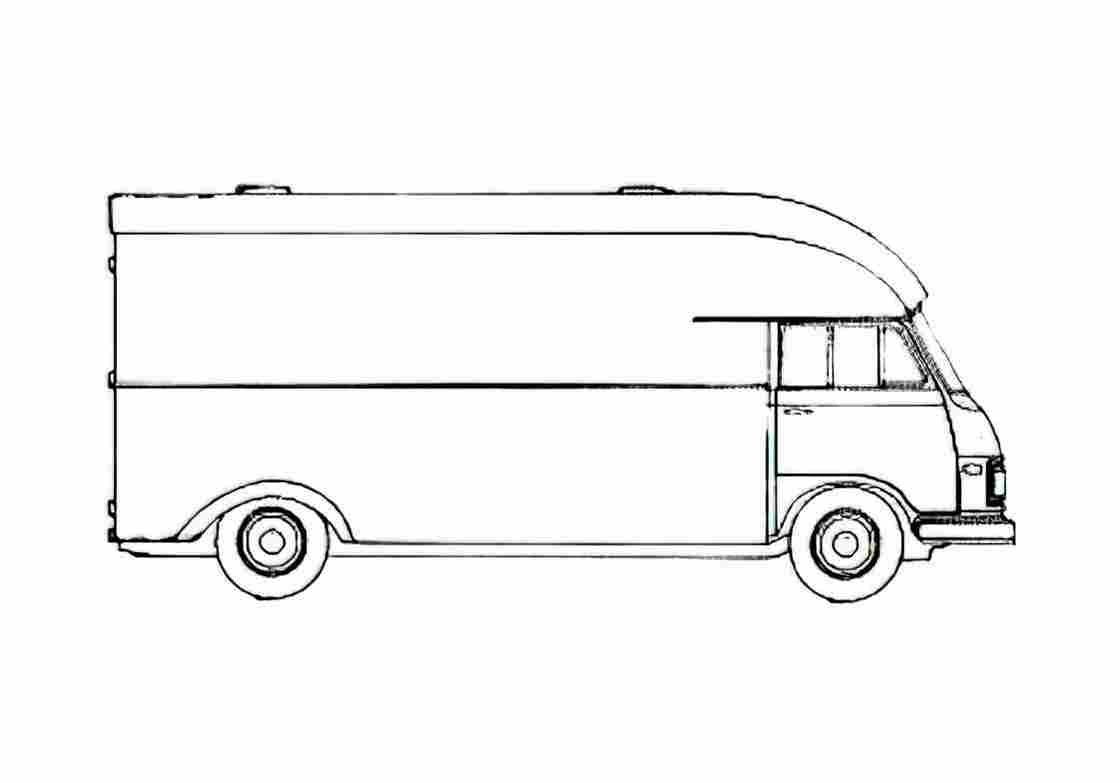 Blueprint Other Hanomag F35 Van 1970 A4 Photo Print