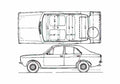 Blueprint Other Hillman Avenger 1600 Super Hatchback 1976 A4 Photo Print