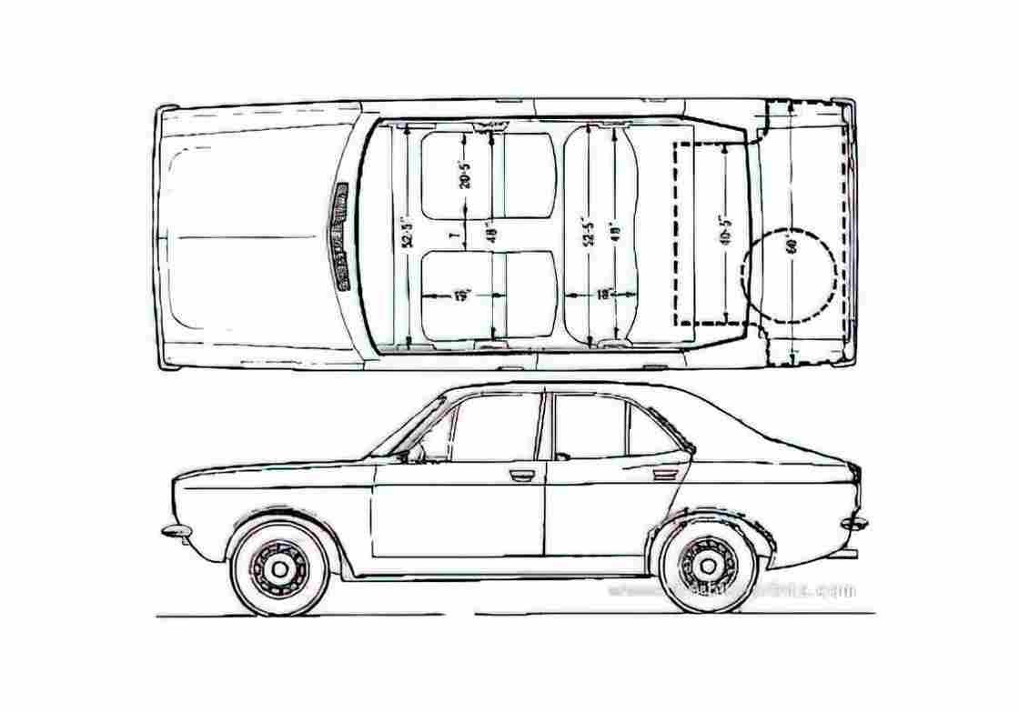 Blueprint Other Hillman Avenger 1600 Super Hatchback 1976 A4 Photo Print
