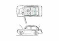 Blueprint Other Hillman Imp Super Sedan 1965 A4 Photo Print