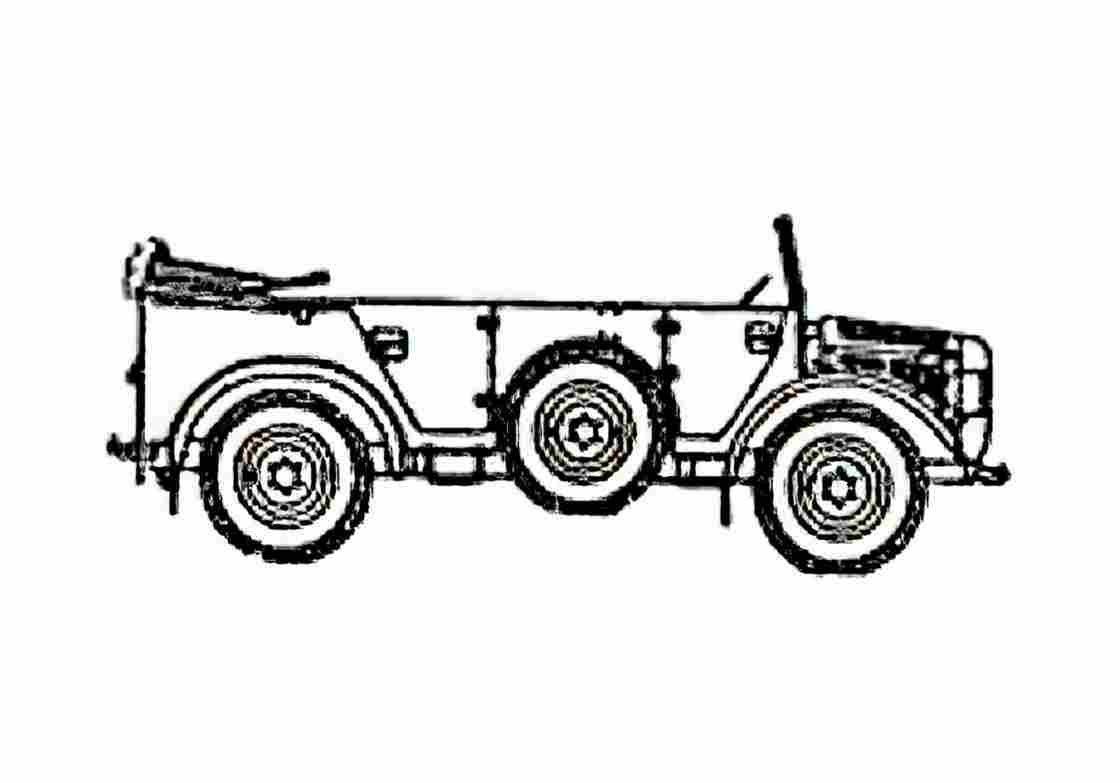Blueprint Other Horch SdKfz70 81 Field Car Cabriolet A4 Photo Print