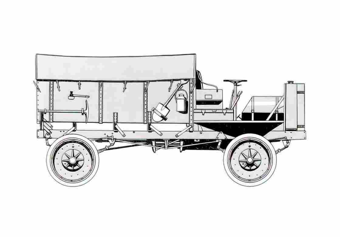 Blueprint Other Jeffrey Quad WWI Truck 1917 A4 Photo Print