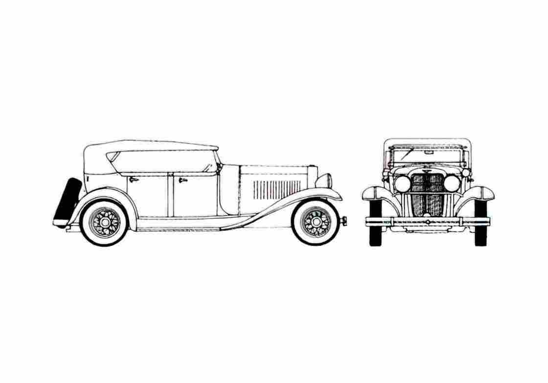 Blueprint Other Lasalle Phaeton 1927 A4 Photo Print