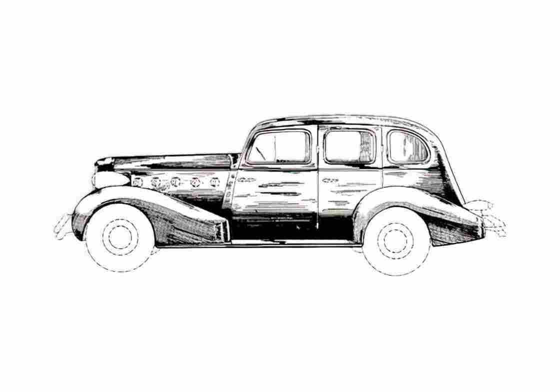 Blueprint Other Lasalle Sedan 1934 A4 Photo Print