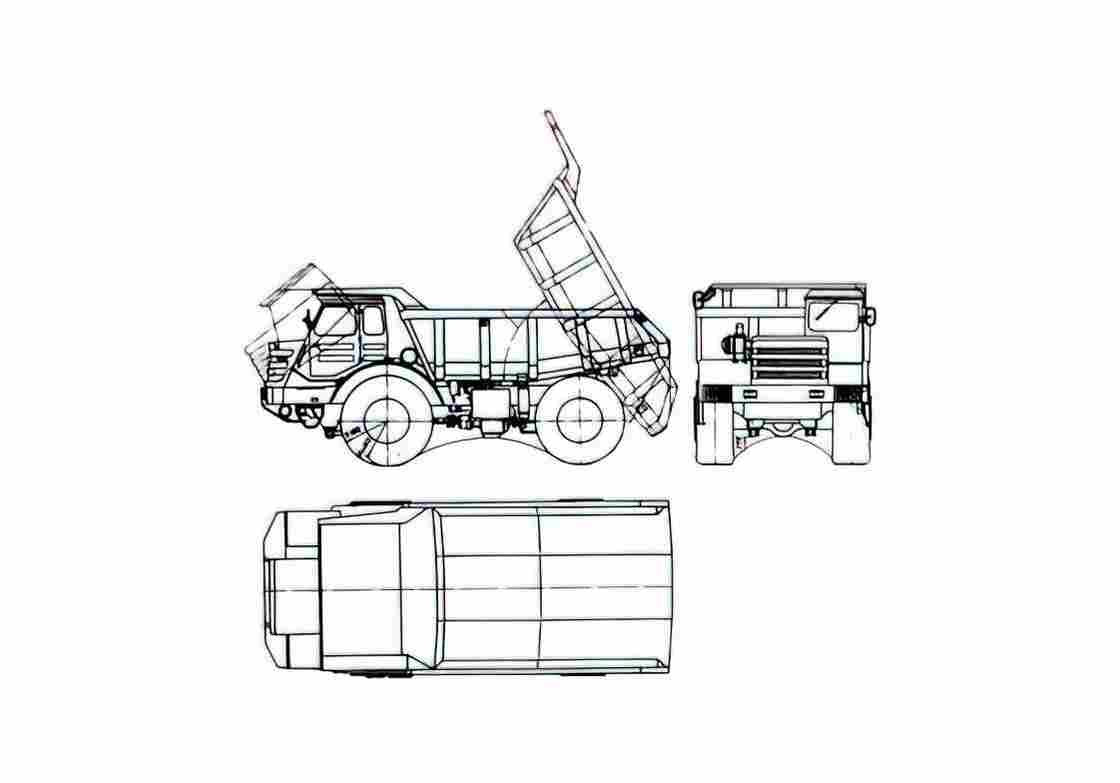 Blueprint Other MoAZ 6507 Truck A4 Photo Print