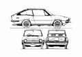 Blueprint Other Moretti Fiat 850 Berlinetta S4 Hatchback 1964 A4 Photo Print