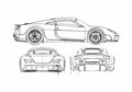 Blueprint Other Noble M600 Coupe 2010 A4 Photo Print