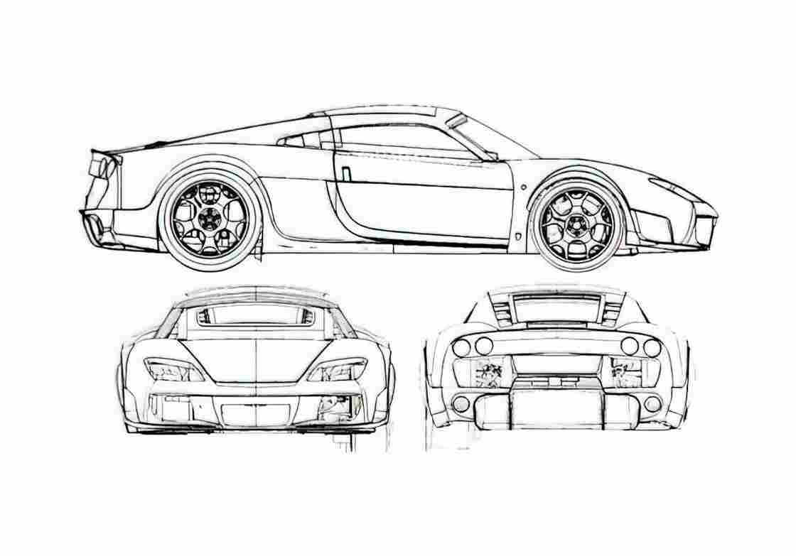 Blueprint Other Noble M600 Coupe 2010 A4 Photo Print