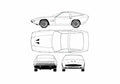 Blueprint Other Ogle Reliant Scimitar Coupe 1964 A4 Photo Print