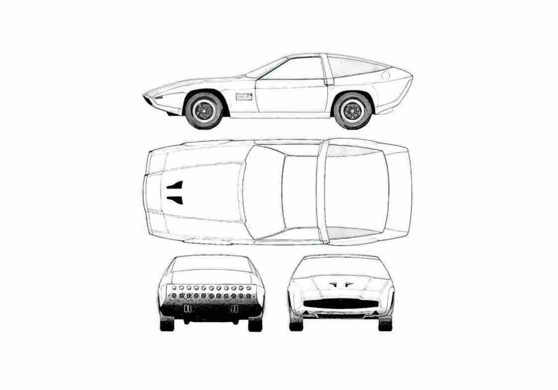 Blueprint Other Ogle Reliant Scimitar Coupe 1964 A4 Photo Print