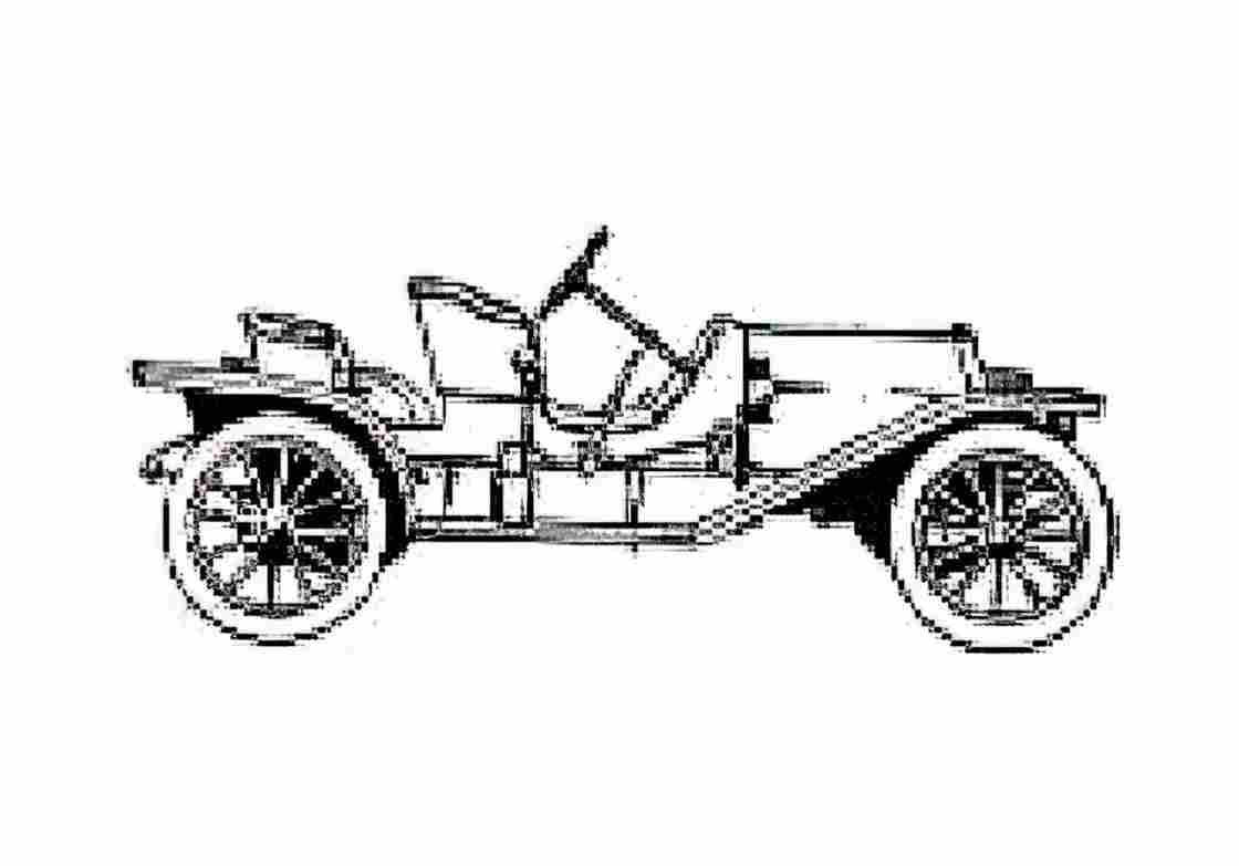 Blueprint Other Overland Model 40 OW 1910 A4 Photo Print