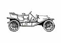 Blueprint Other Overland Model 41 OW 1910 A4 Photo Print