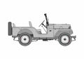 Blueprint Other Palermo Jep CJ5 Mediterranea SUV 1954 A4 Photo Print