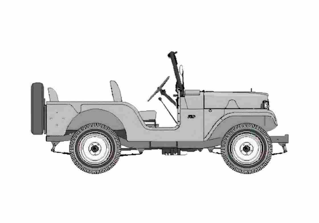 Blueprint Other Palermo Jep CJ5 Mediterranea SUV 1954 A4 Photo Print