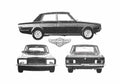 Blueprint Other Panther Rio Sedan 1976 A4 Photo Print