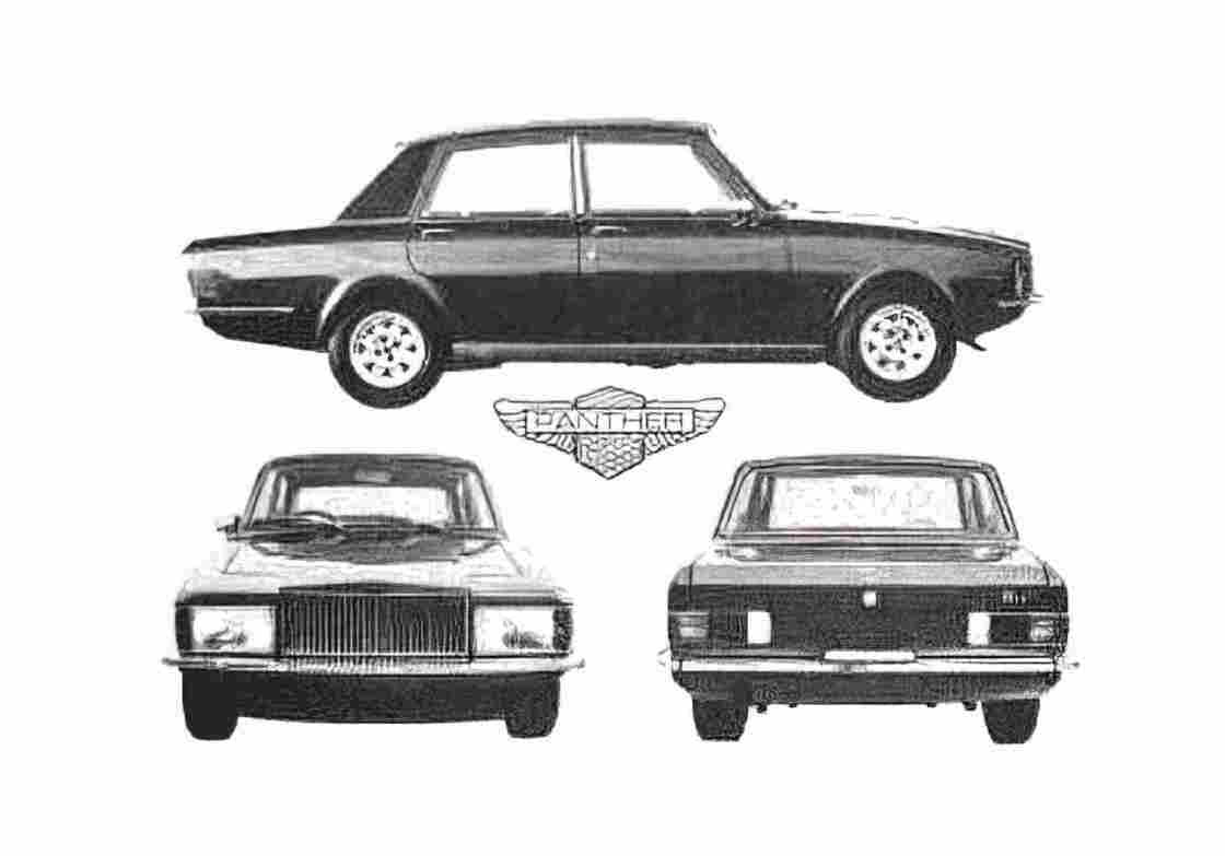 Blueprint Other Panther Rio Sedan 1976 A4 Photo Print