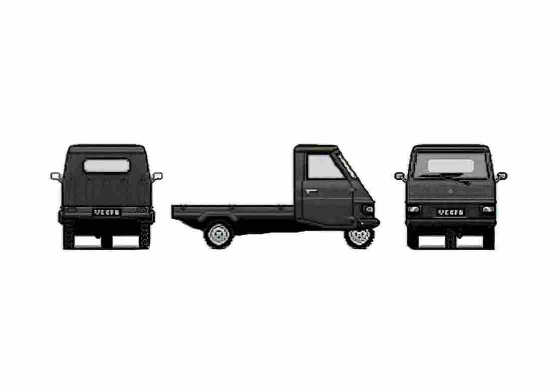 Blueprint Other Piaggio Vespa Ape Truck 1947 A4 Photo Print