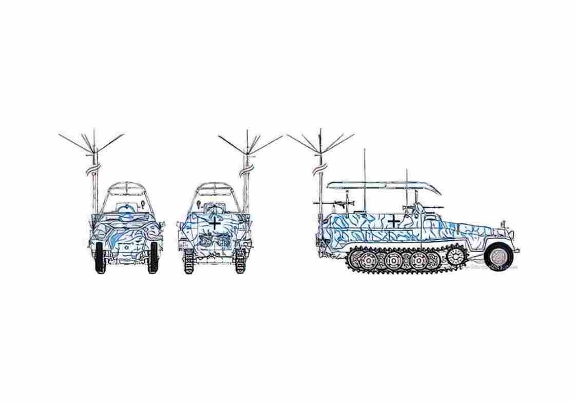 Blueprint Other SdKFz251 6 Ausf C Command Vehicle Truck A4 Photo Print