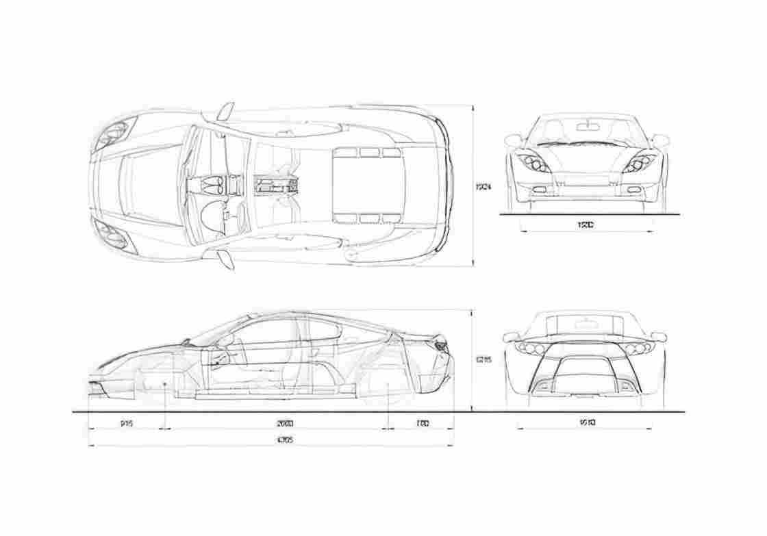 Blueprint Other Spirra Turbo Coupe A4 Photo Print