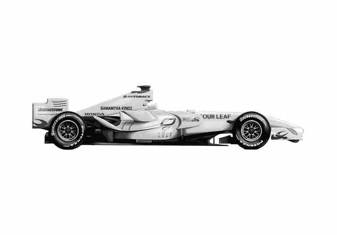 Blueprint Other Super Aguri Honda SA08 F1 GP OW 2008 A4 Photo Print