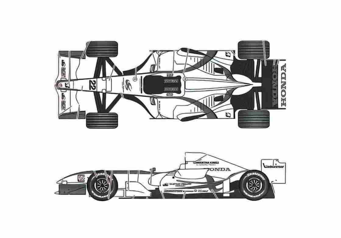 Blueprint Other Super Aguri SA05 Bahrain GP OW 2006 A4 Photo Print
