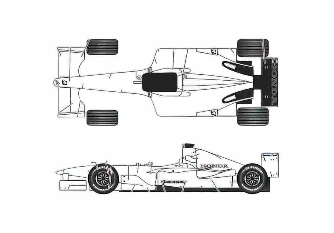 Blueprint Other Super Aguri SA05 First Run OW 2006 A4 Photo Print