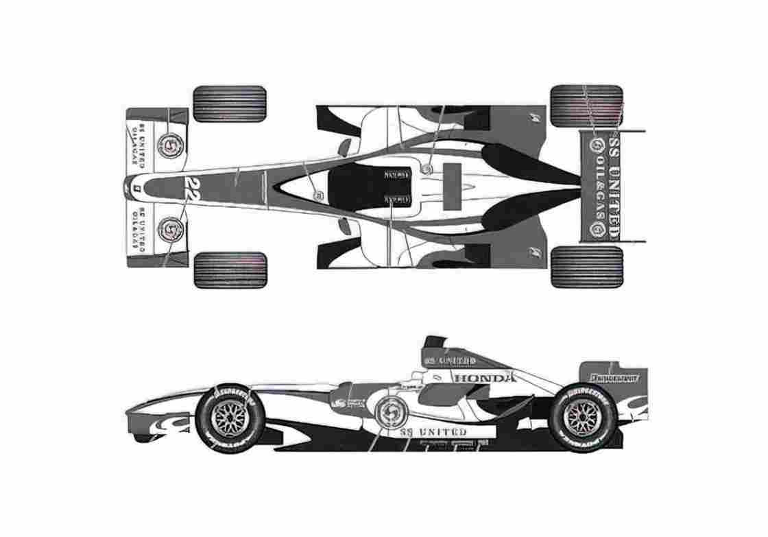 Blueprint Other Super Aguri SA07 GP of Australia OW 2007 A4 Photo Print
