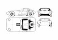 Blueprint Other Thomas Cheetah GT Coupe 1960 A4 Photo Print