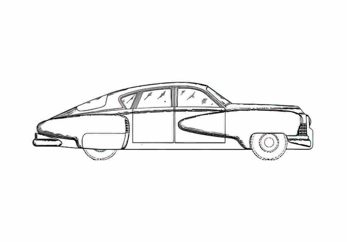Blueprint Other Tucker Torpedo Hatchback 1948 A4 Photo Print