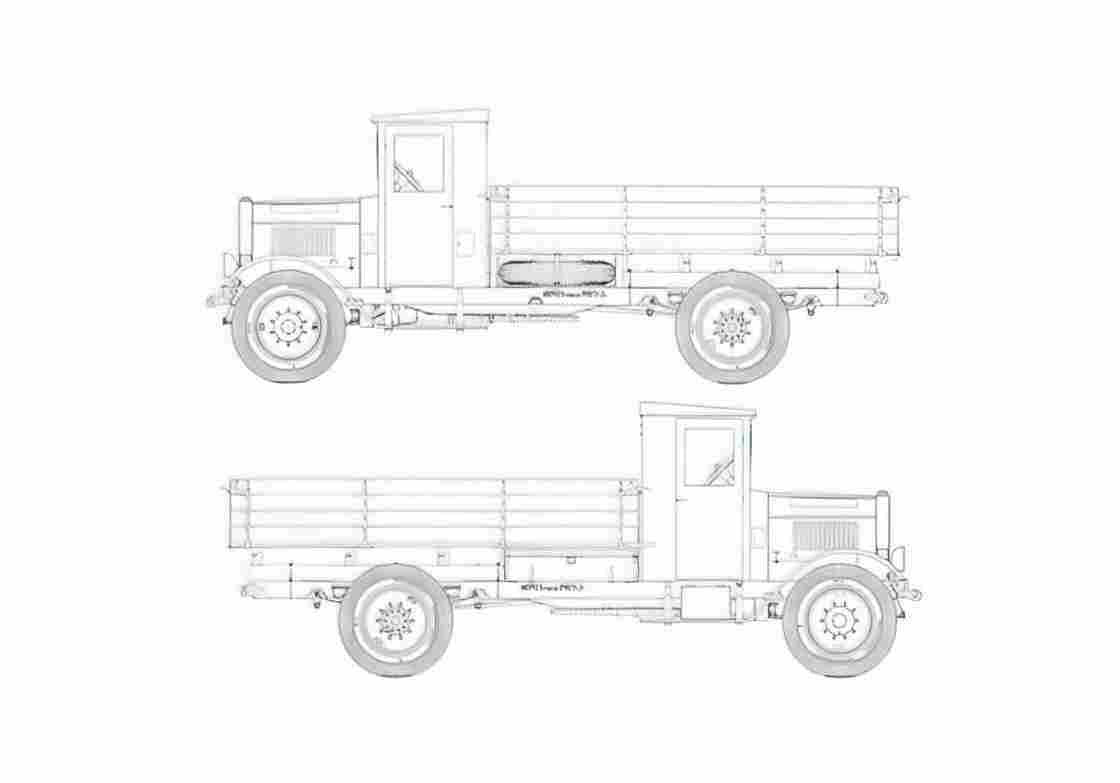 Blueprint Other YAG 6 Truck 1936 A4 Photo Print