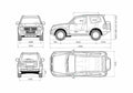 Blueprint Pajero IV 3 door SWB SUV 2008 A4 Photo Print