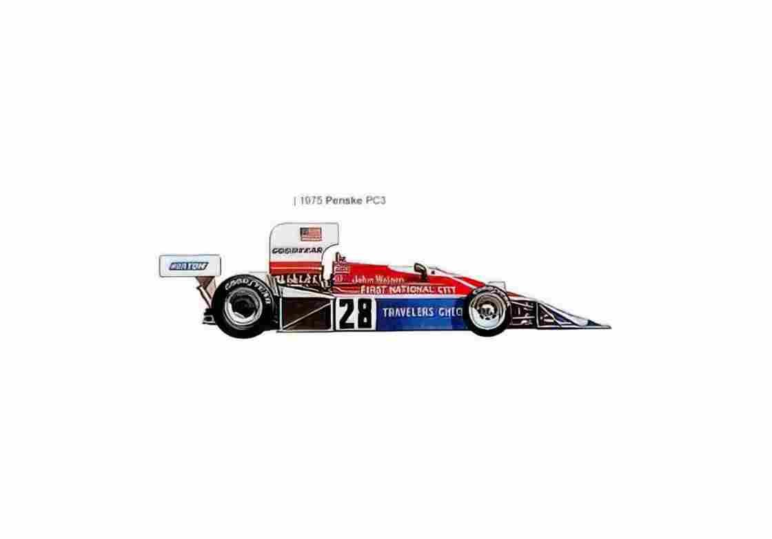 Blueprint Penske PC3 F1 OW 1975 01 A4 Photo Print