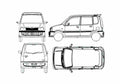 Blueprint Perodua Kenari Hatchback 2004 A4 Photo Print