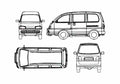 Blueprint Perodua Rusa Minivan 2004 A4 Photo Print