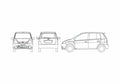 Blueprint Perodua Viva Hatchback 2008 A4 Photo Print