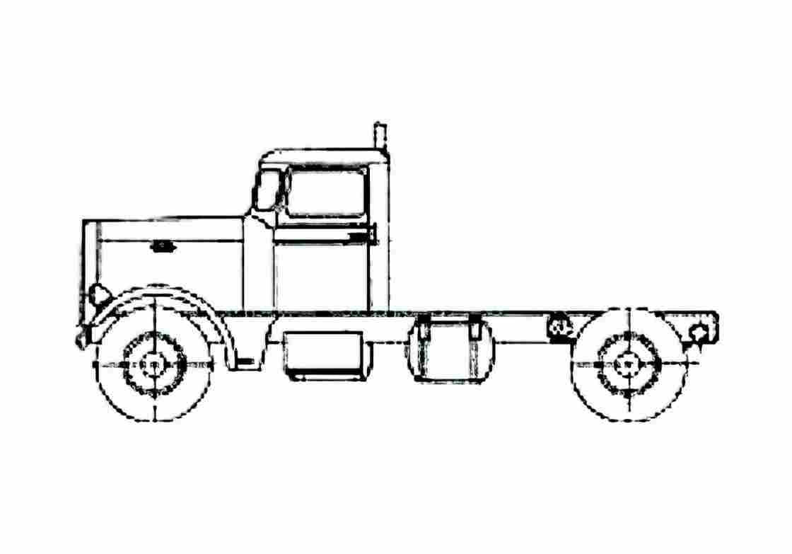 Blueprint Peterbilt 281 Truck 1960 A4 Photo Print