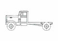 Blueprint Peterbilt 281 Truck 1963 A4 Photo Print