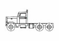 Blueprint Peterbilt 351 Truck 1960 A4 Photo Print