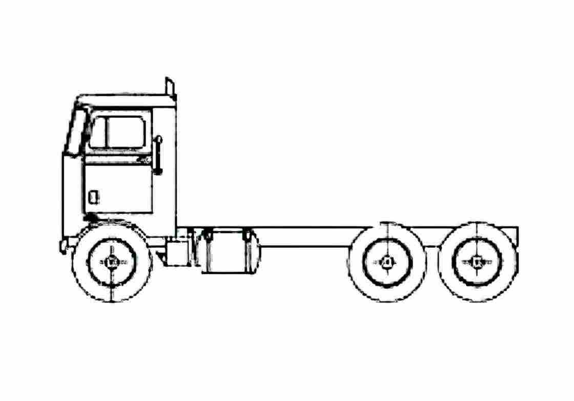 Blueprint Peterbilt 352 COE Truck 1960 A4 Photo Print