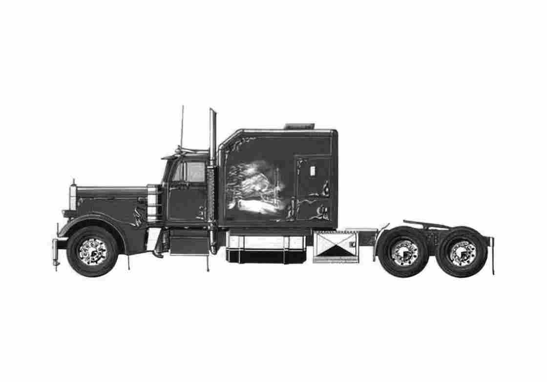 Blueprint Peterbilt 379 Truck 1987 A4 Photo Print