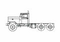 Blueprint Peterbilt 381 Truck 1960 A4 Photo Print