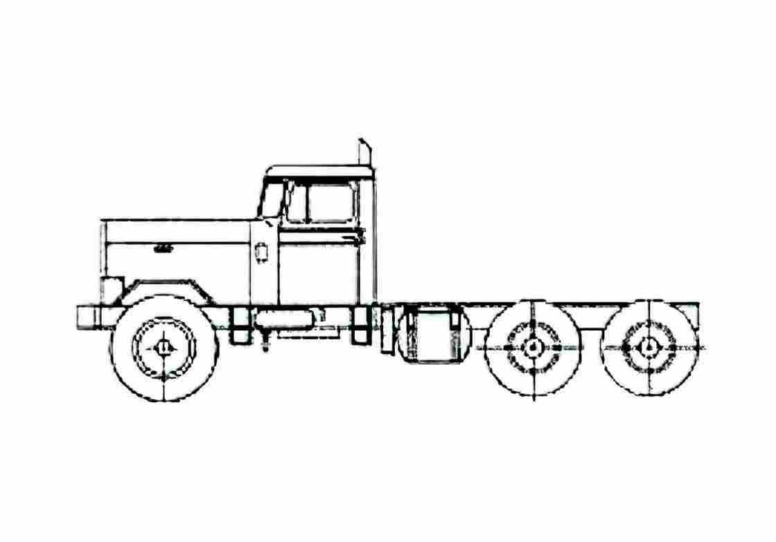 Blueprint Peterbilt 381 Truck 1960 A4 Photo Print