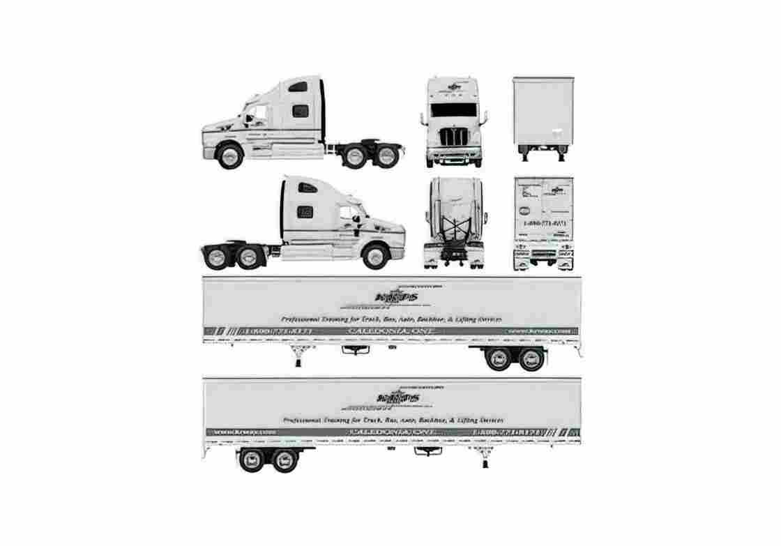 Blueprint Peterbilt 387 Truck 2009 A4 Photo Print