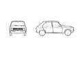 Blueprint Peugeot 104 GL Hatchback 1983 A4 Photo Print