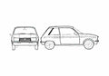 Blueprint Peugeot 104 Rallye Hatchback 1983 A4 Photo Print